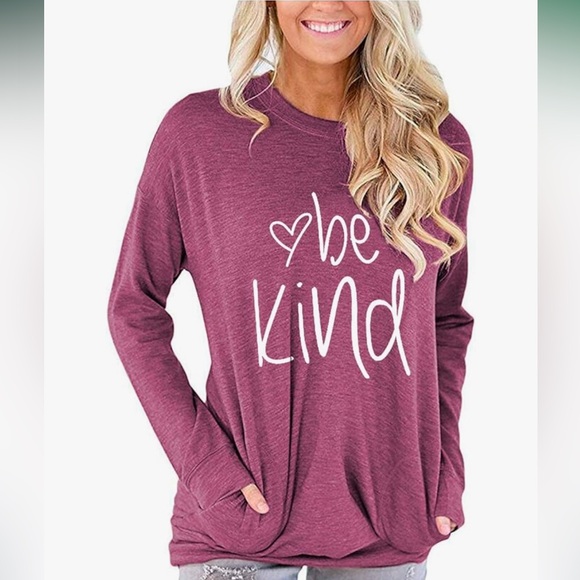 "Be Kind" Tee Shirt in Purple, Size Small, GUC - Picture 13 of 13